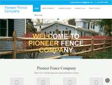 Tablet Screenshot of pioneerfenceco.com